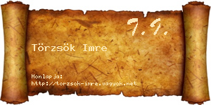 Törzsök Imre névjegykártya