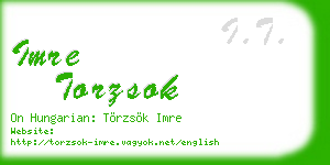 imre torzsok business card